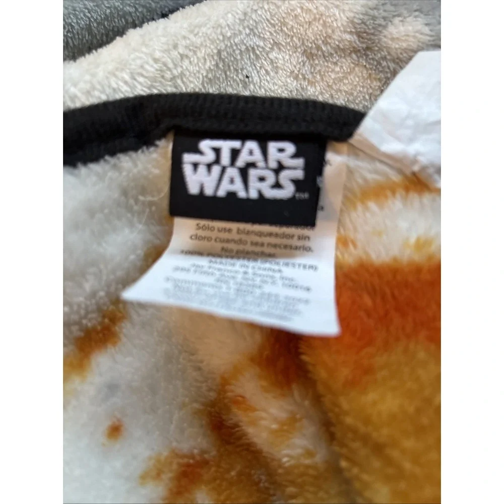 Star Wars Throw Blanket- Episode 7 Live Action- Super Plush Cozy‎ Warm- Orange